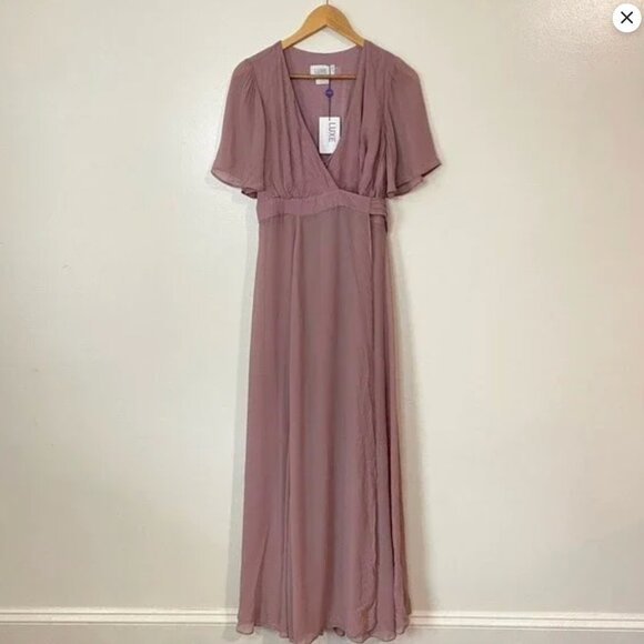 NEW Luxe by Seraphine Pink Mauve Cottagecore Flowy Maternity Nursing Wrap Dress - Picture 1 of 9
